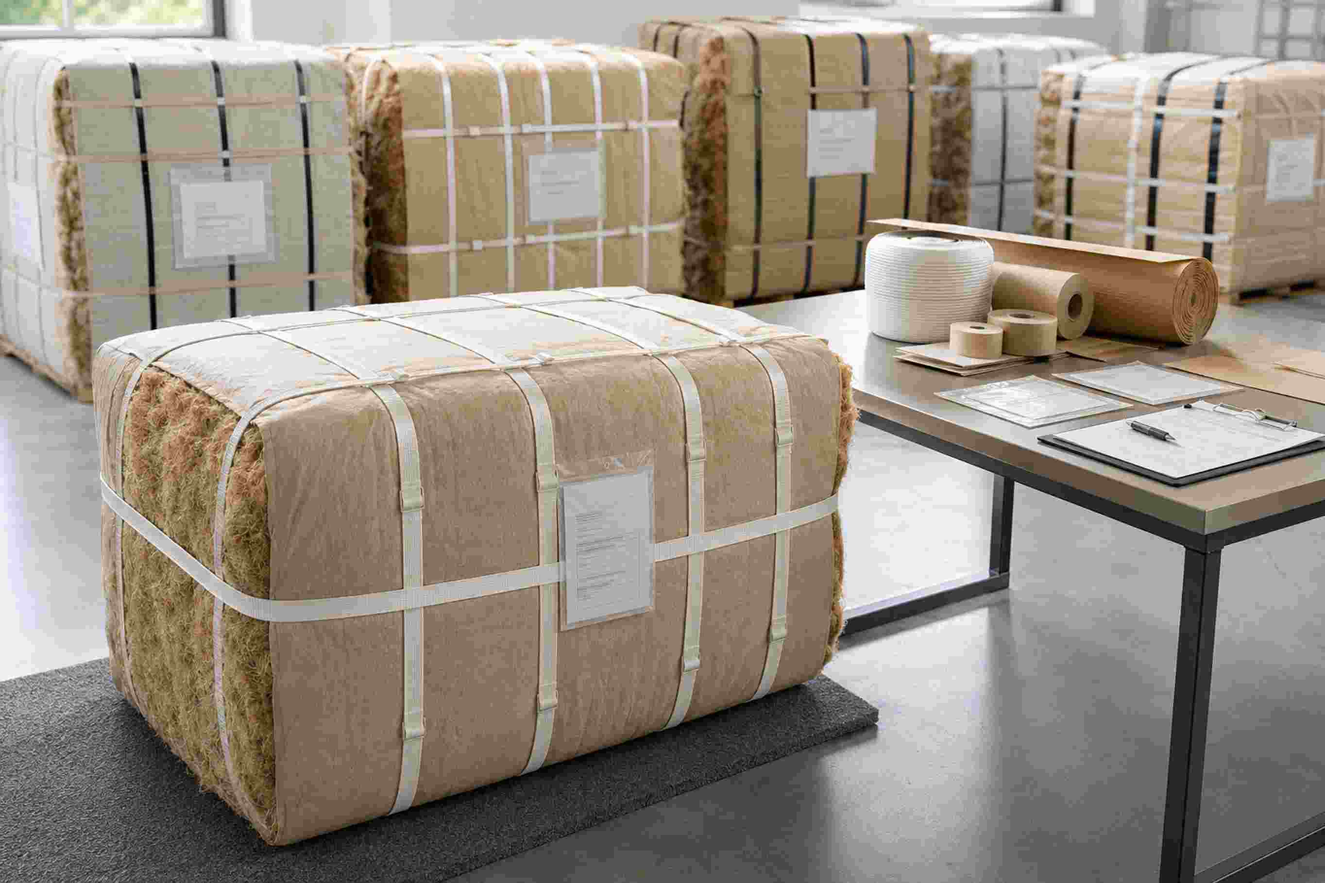 Packaging: Export-Ready Compressed Bales
